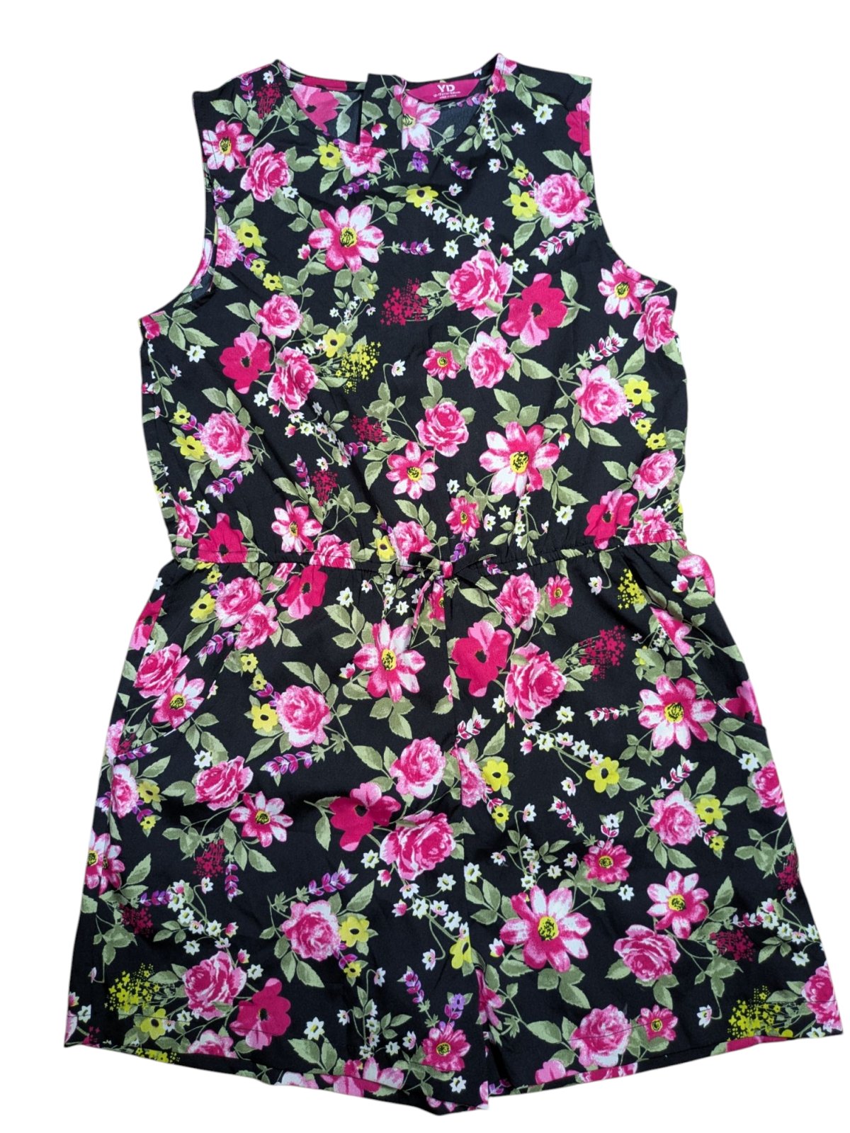 Černý overal kytkovaný pro holky secondhand YD