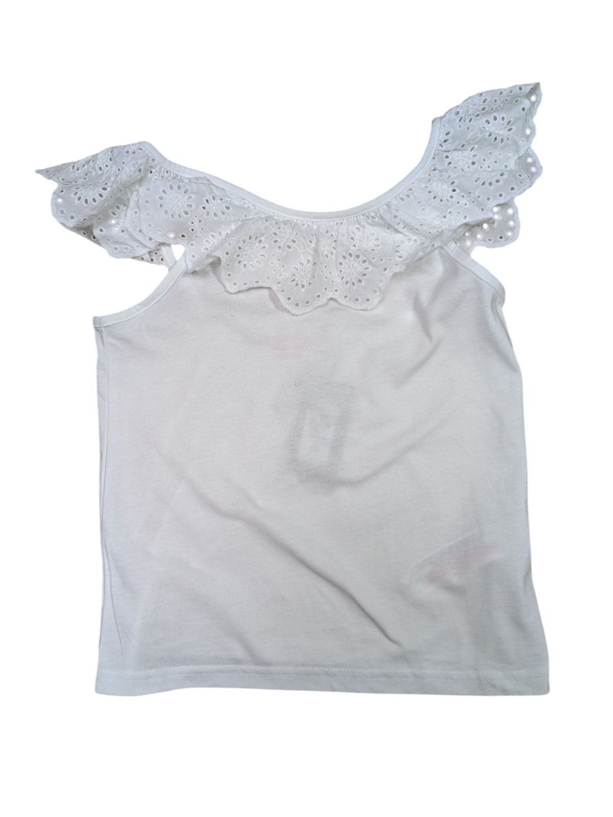 Bílé tílko s volánky pro holky outlet Primark