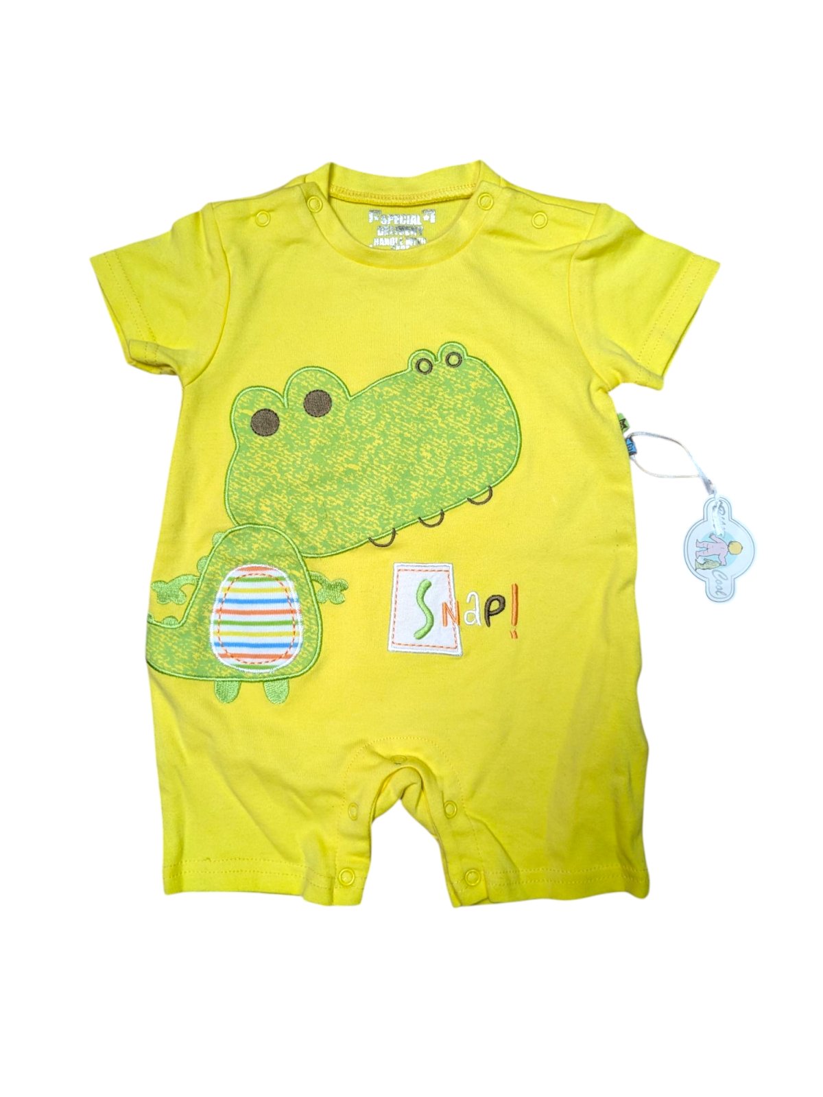 Žlutý overal s obrázkem pro kluky outlet Bébé Cool