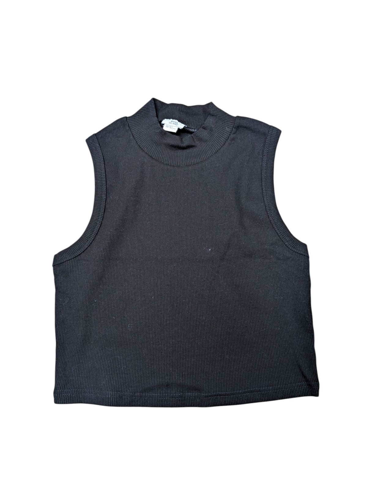 černý top bez rukávů pro holky secondhand river island