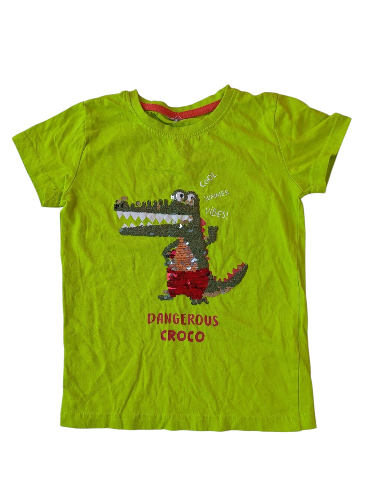 limetové tričko s krokodýlem pro kluky secondhand KIK