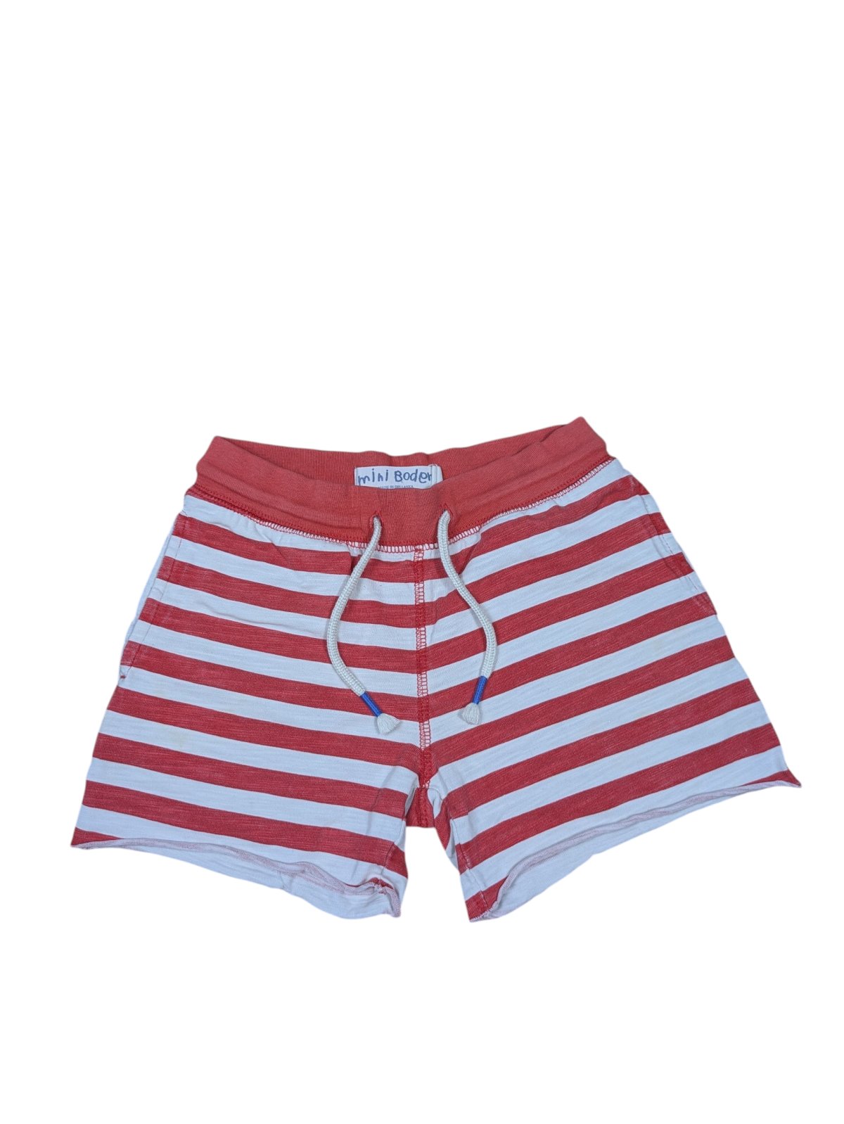 Pruhované kraťasy červeno bílé s kapsou pro kluky secondhand mini boden