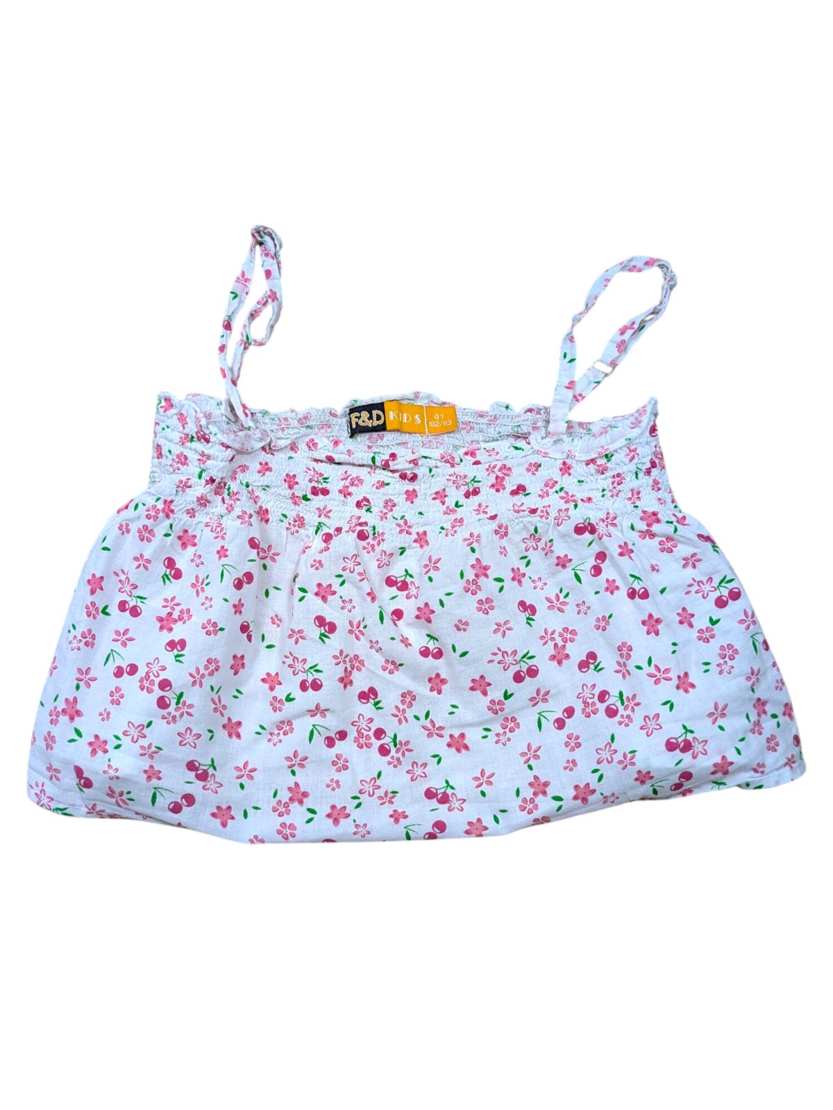 Bílý topík s obrázky pro holky secondhand F&D