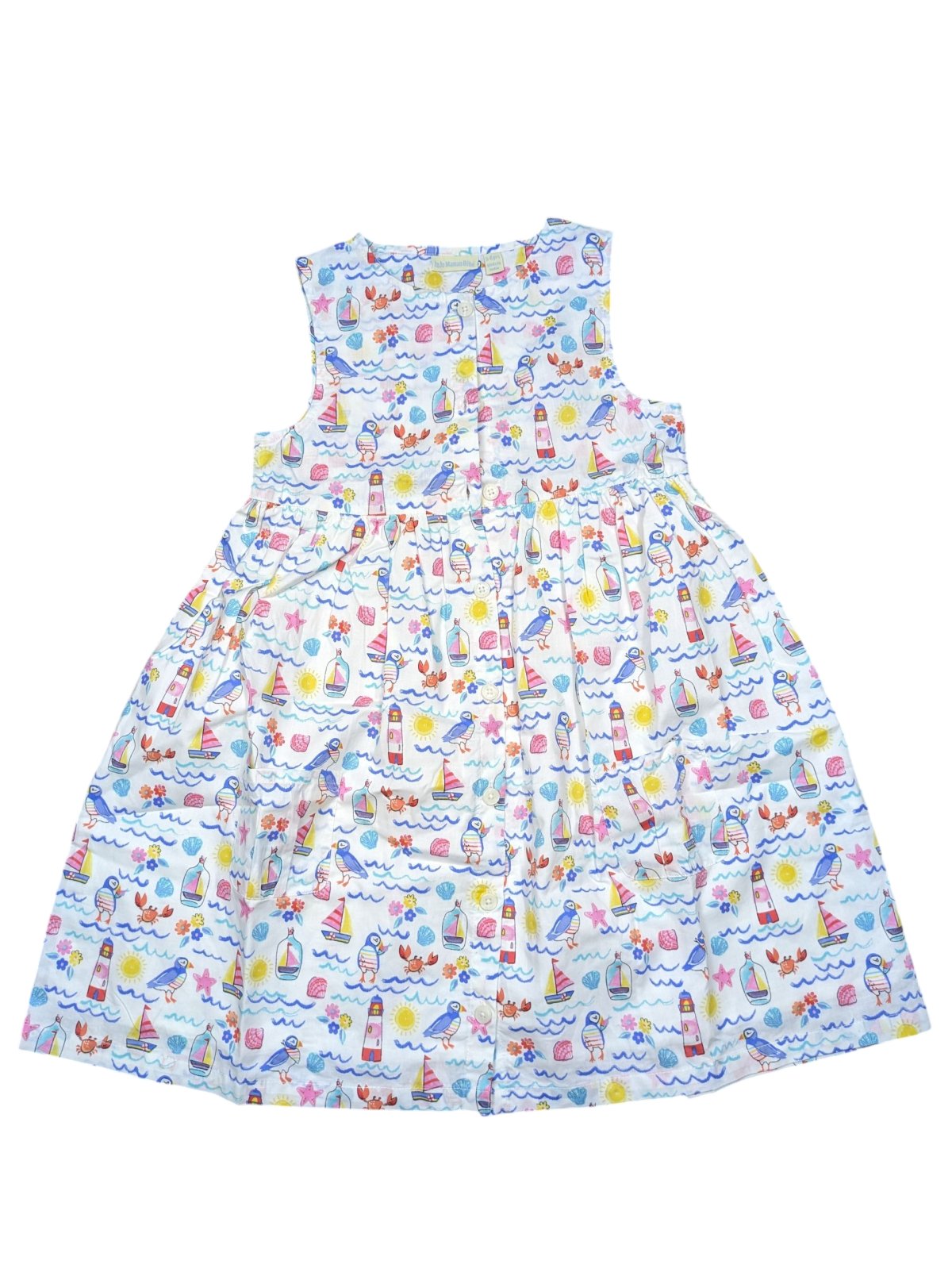 Bílé šaty s obrázky pro holky secondhand JMB