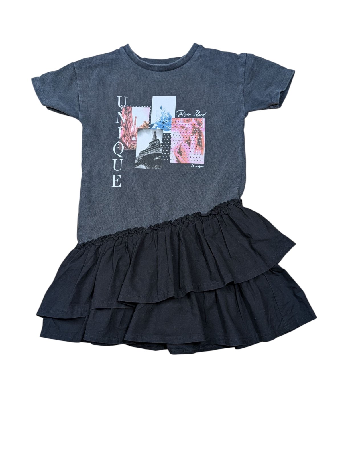 černo šedé šaty pro holky secondhand River Island