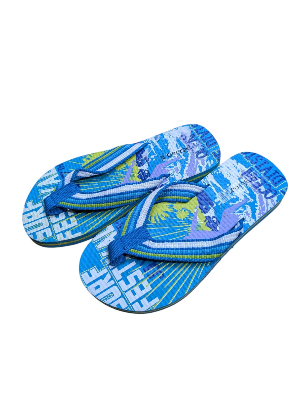 Modré žabky s obrázky pro kluky outlet George