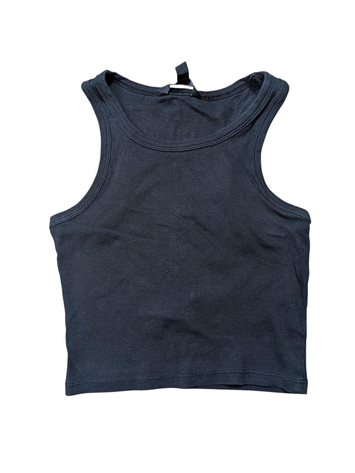 Černé tílko žebrované pro holky secondhand New Look