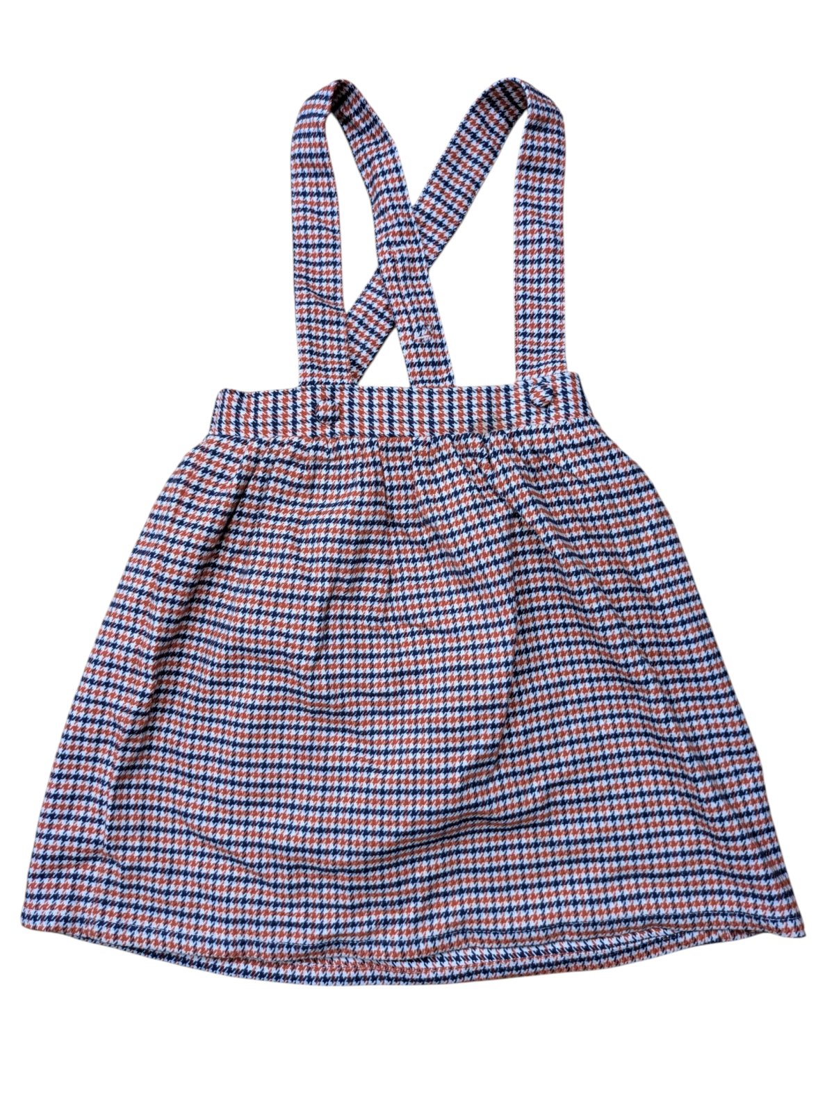 Kostkovaná sukně na kšandách pro holky secondhand Max Studio Kids