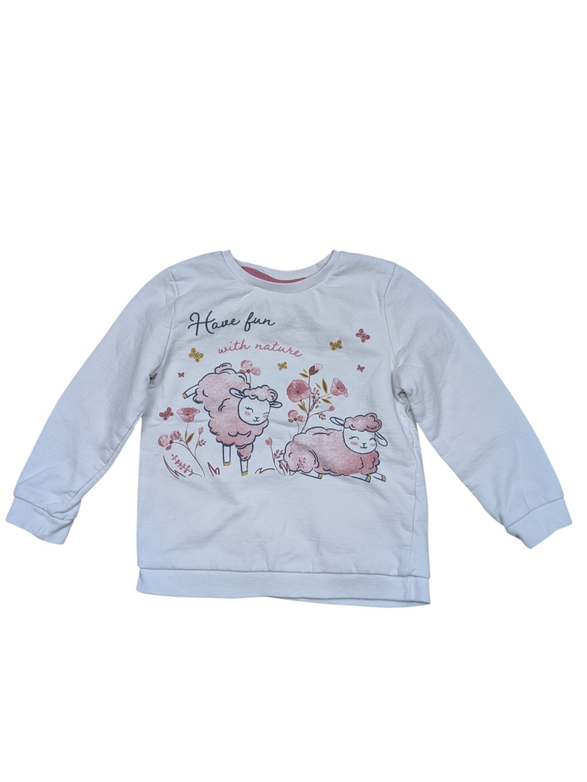 Bílá mikina s obrázkem pro holky secondhand So Cute