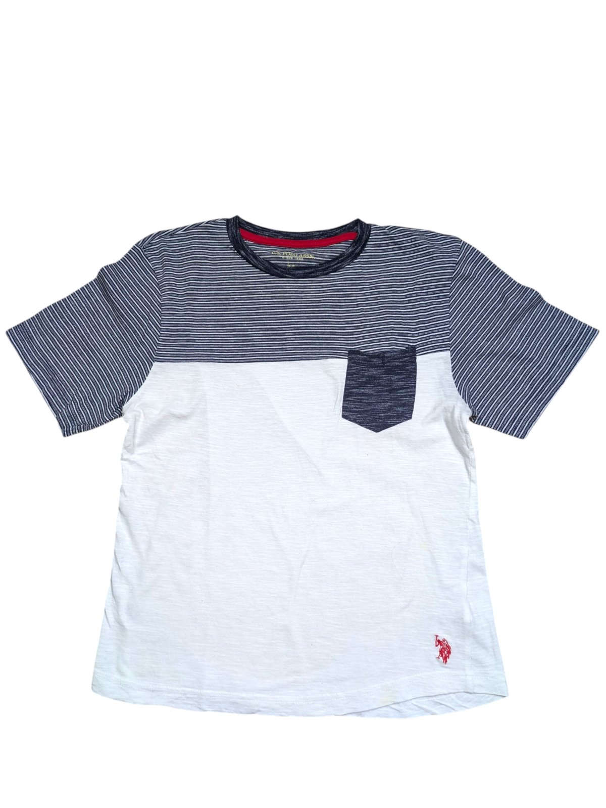 Pruhované triko s kapsičkou pro kluky secondhand US Polo