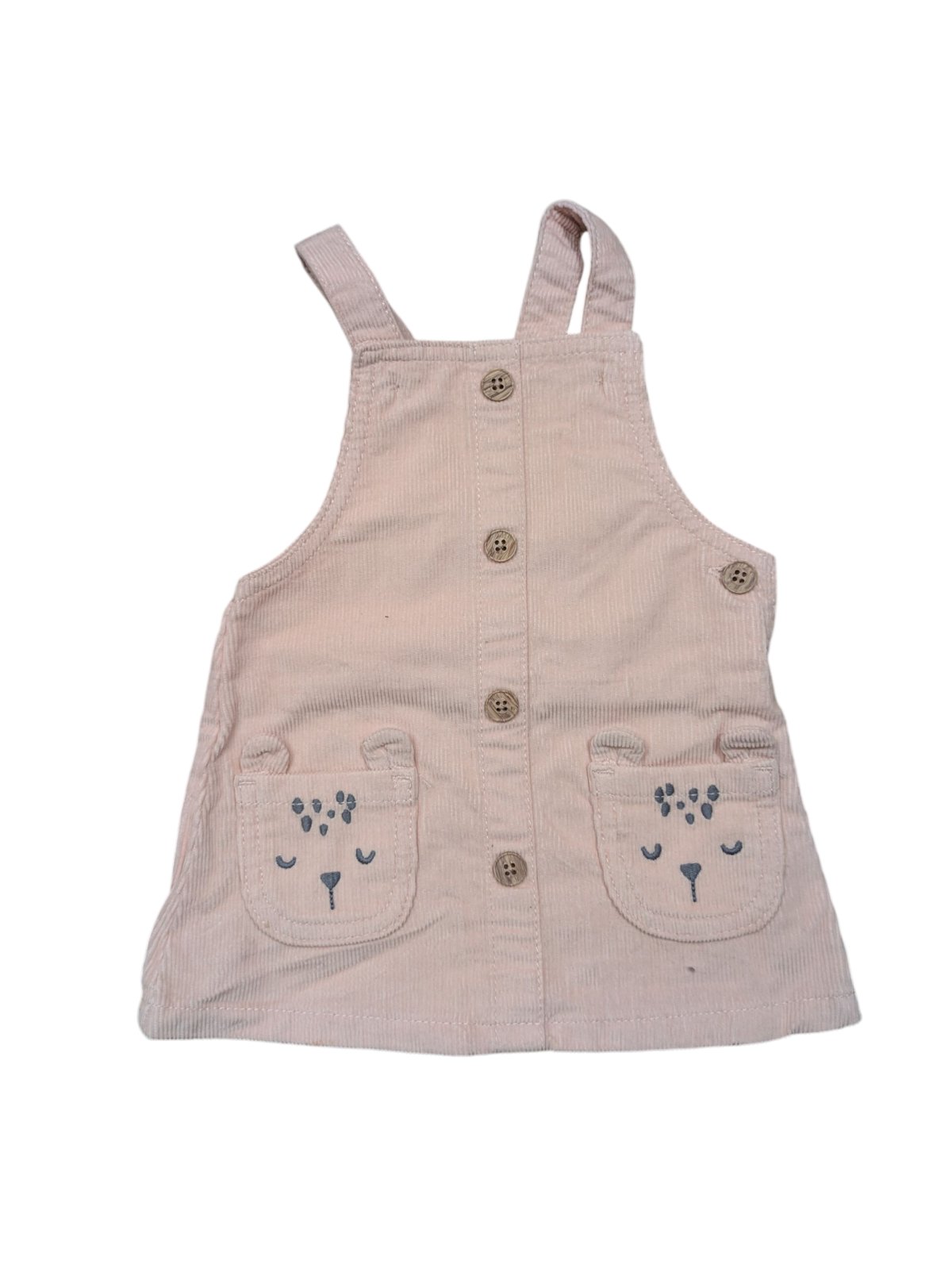 Manšestrová šatovka růžová pro holky secondhand F&F