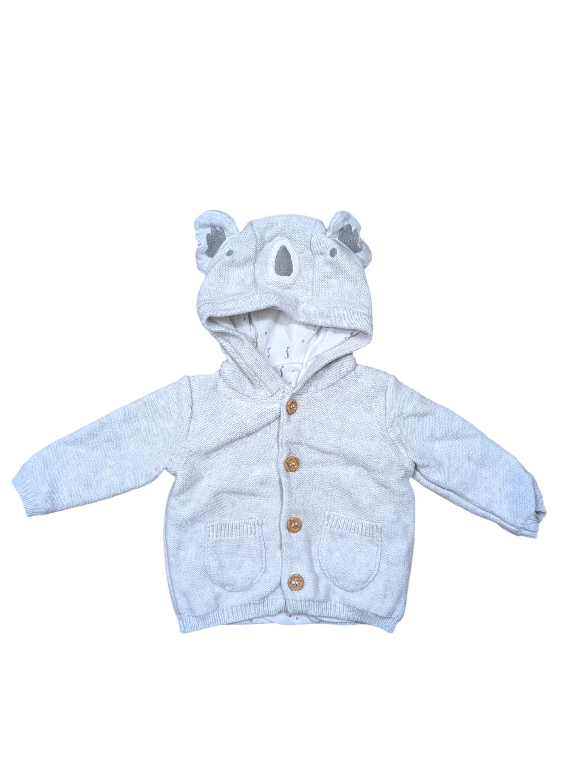 Světlá bunda ve stylu koaly pro kluky secondhand Mothercare