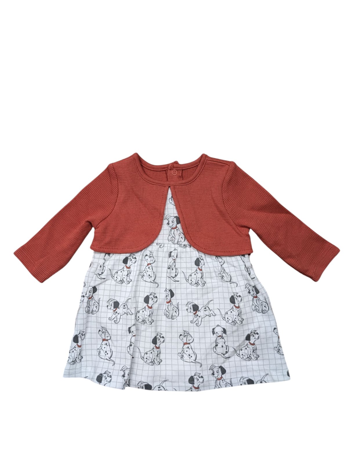 Bílo oranžové šaty se svetříkem pro holky secondhand Disney