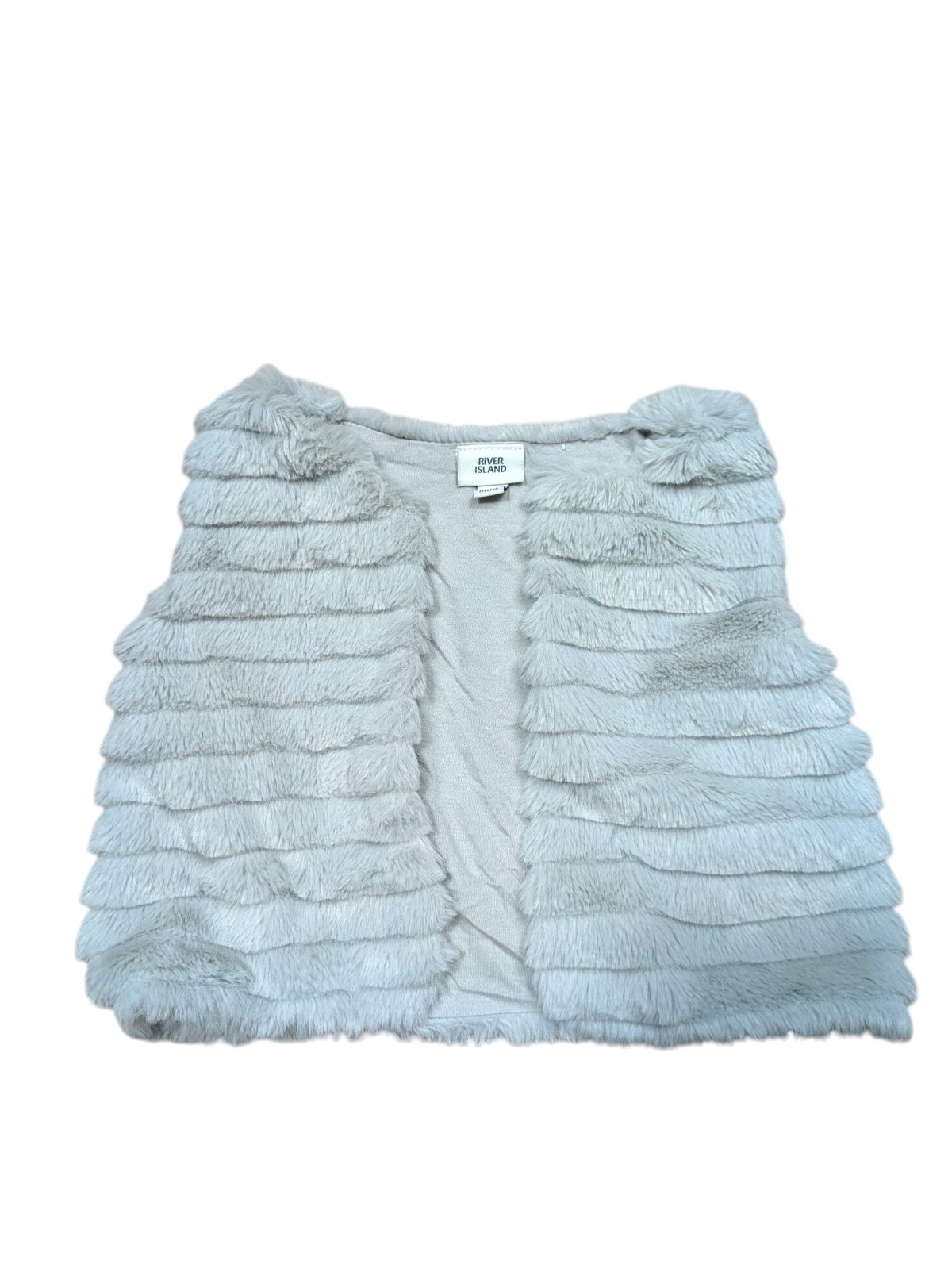 Šedá chlupatá vestička pro holky secondhand RIver Island