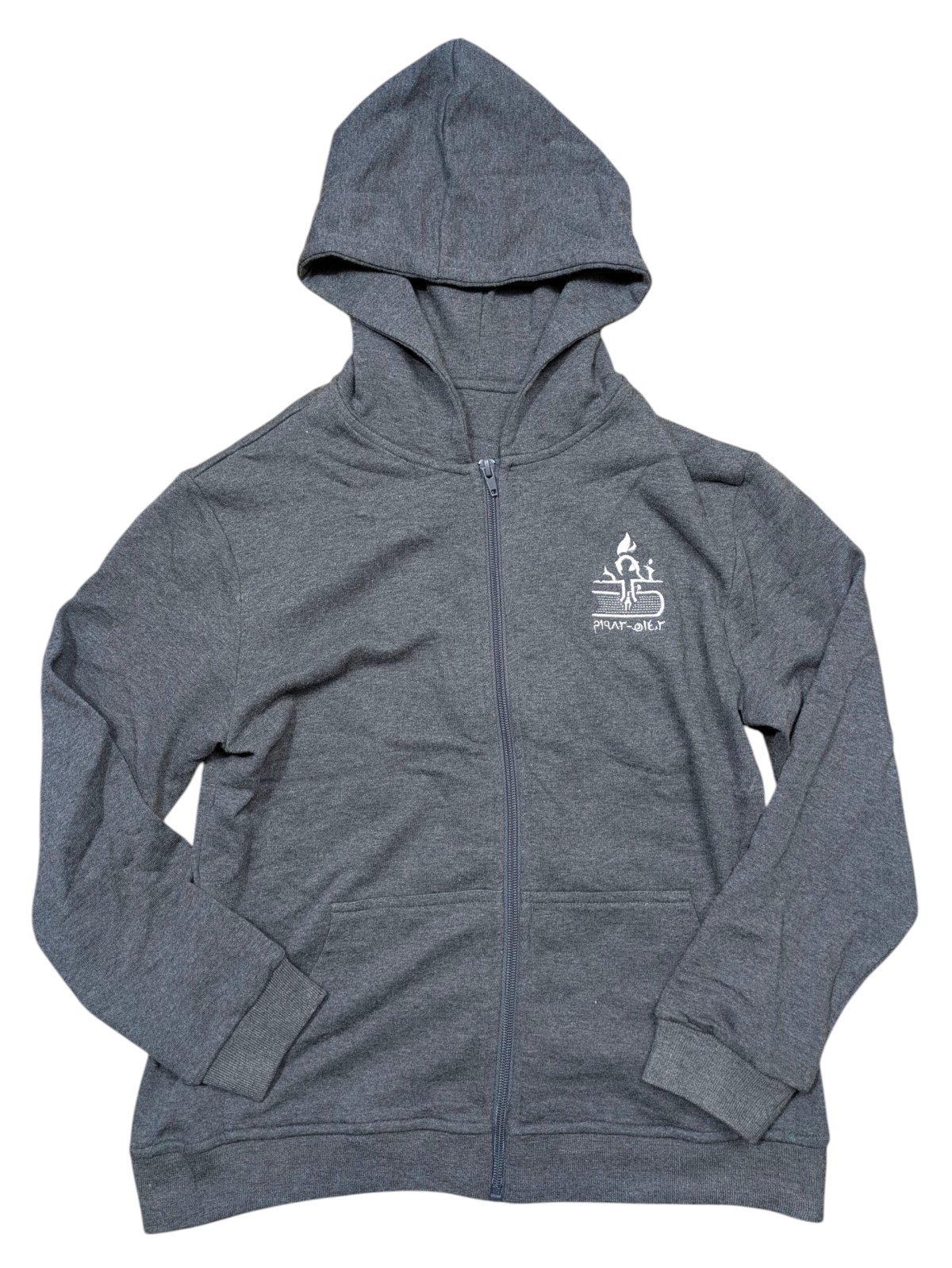 Tmavě šedá žíhaná mikina pro kluky secondhand 