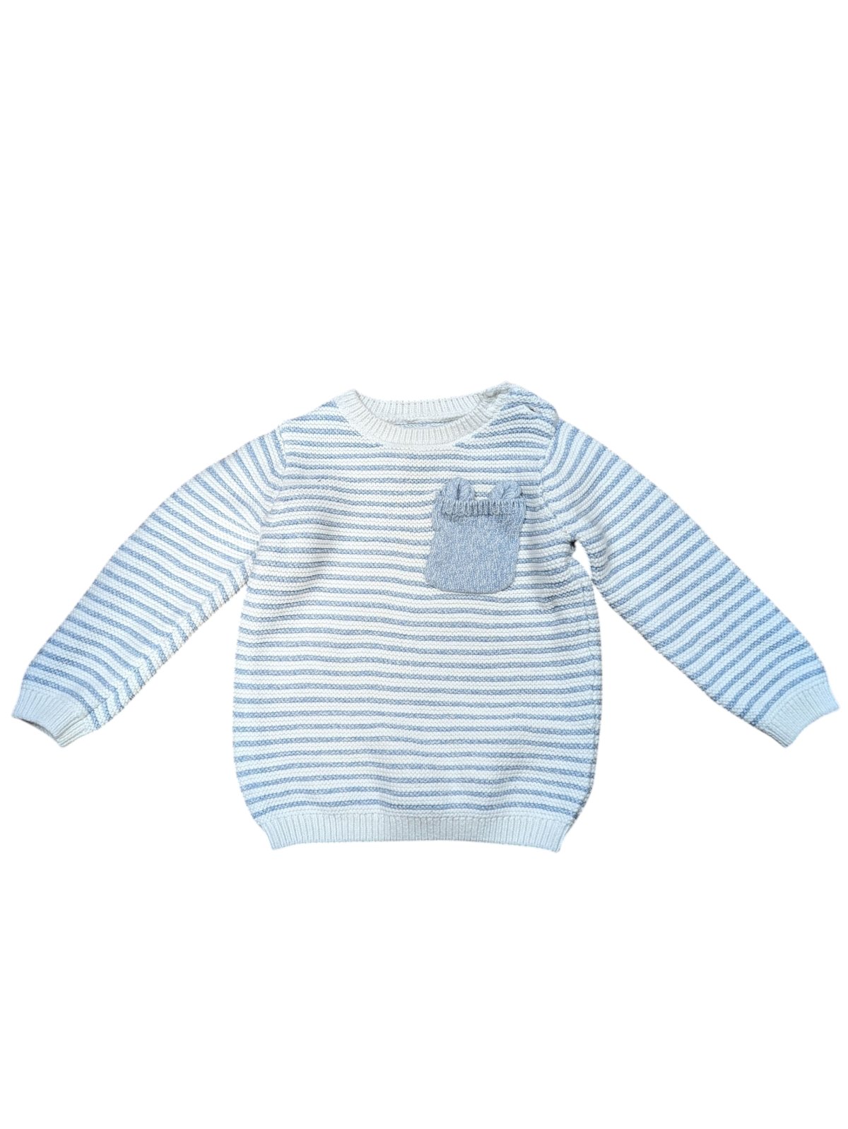 Pruhovaný svetr s kapsičkou pro kluky secondhand F&F