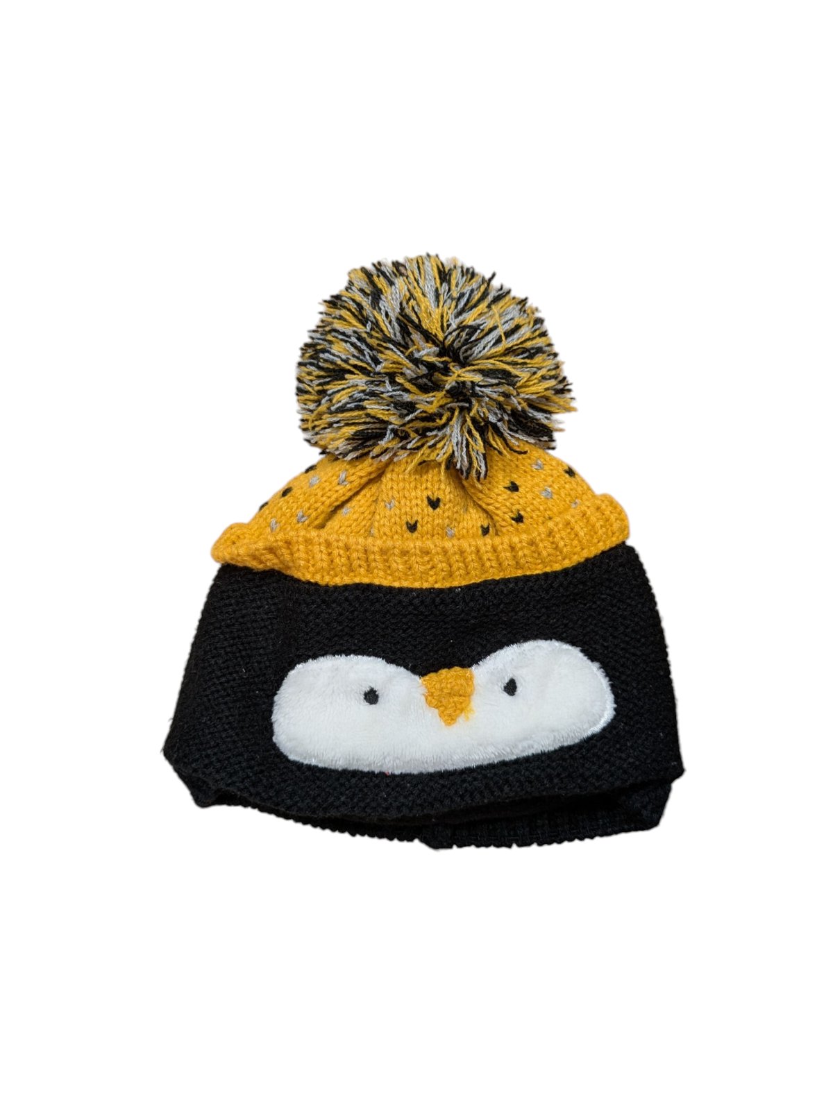 Zimní čepice s kulichem tučňák pro kluky secondhand F&F