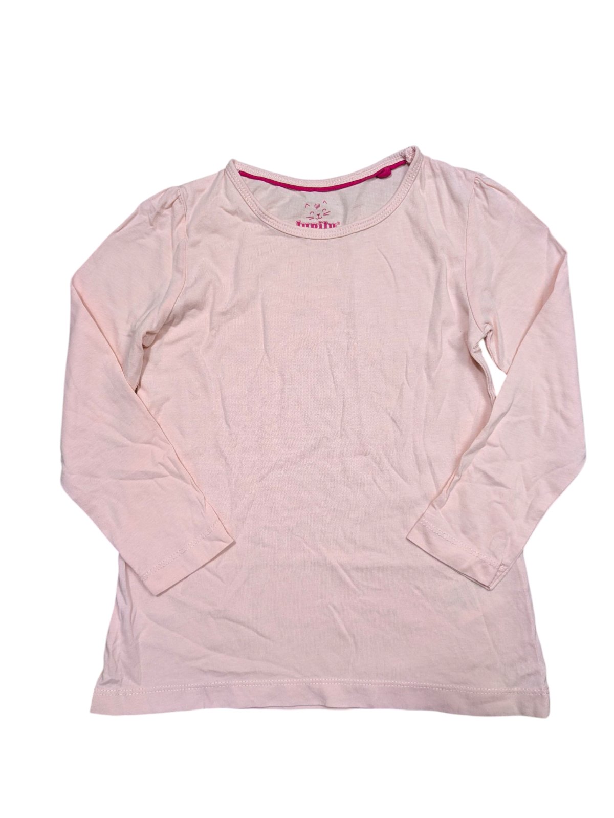 Růžové triko dlouhý rukáv pro holky secondhand lupilu