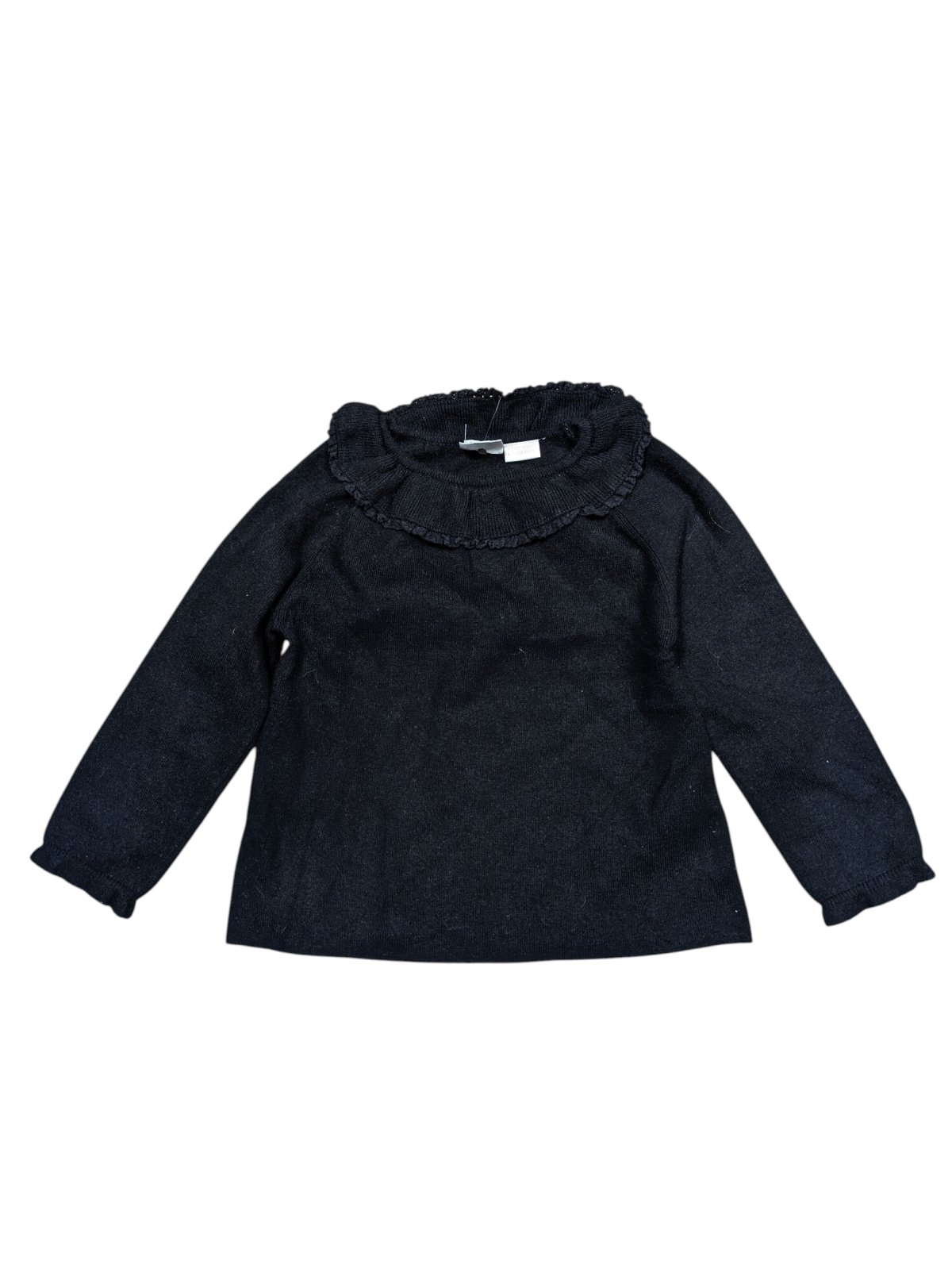 Černý svetr s volánky pro holky secondhand Zara