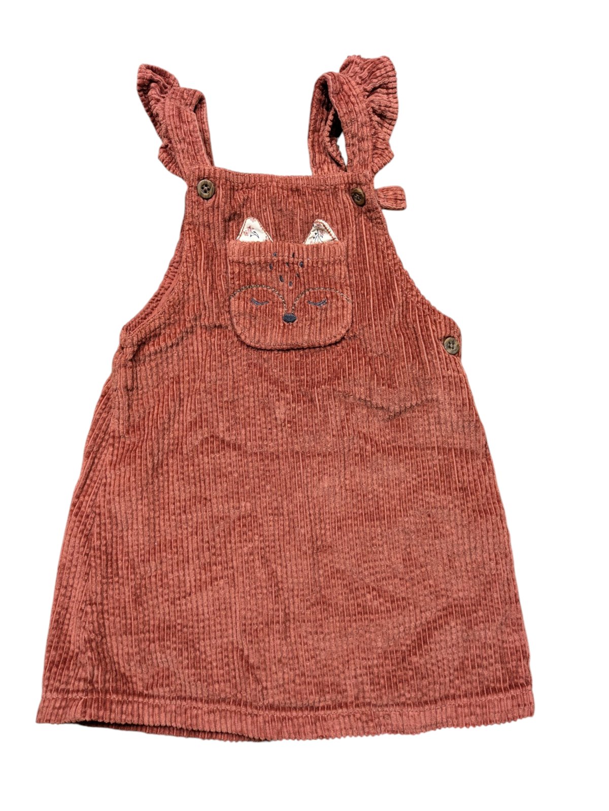 Světle hnědé šaty s motivem lišky pro holky secondhand F&F