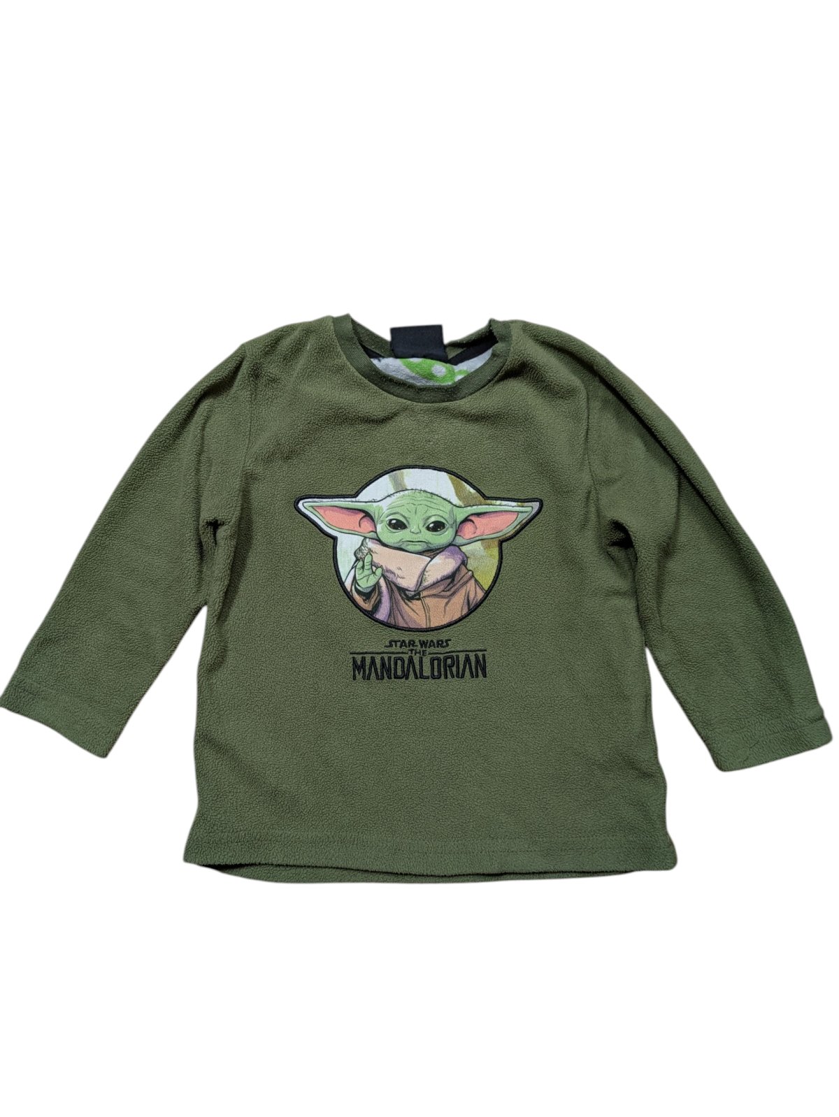 Fleecová mikina zelená Baby Yoda pro kluky secondhand Star Wars