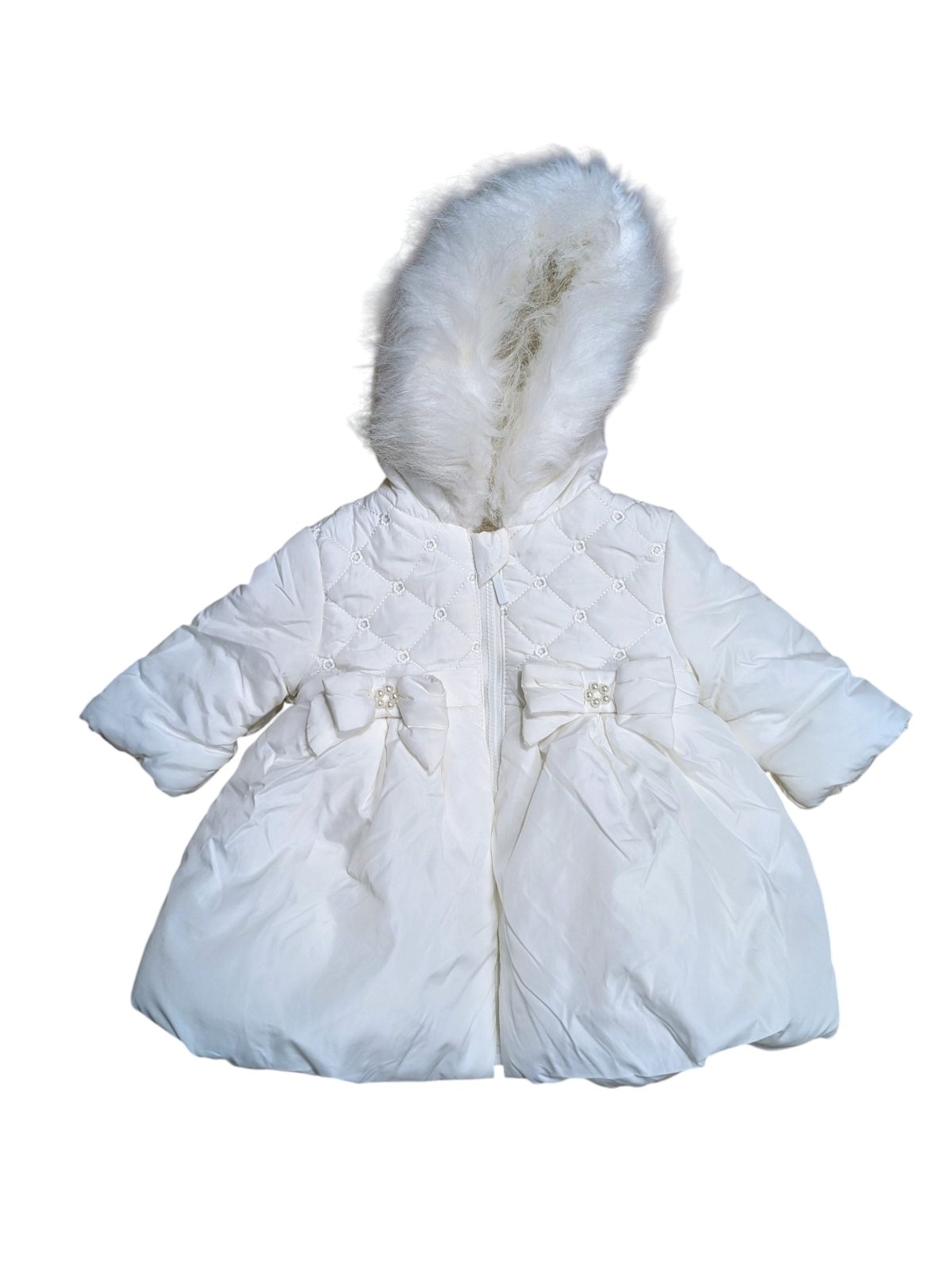 Bílá zimní bunda pro holky secondhand Mintini Baby