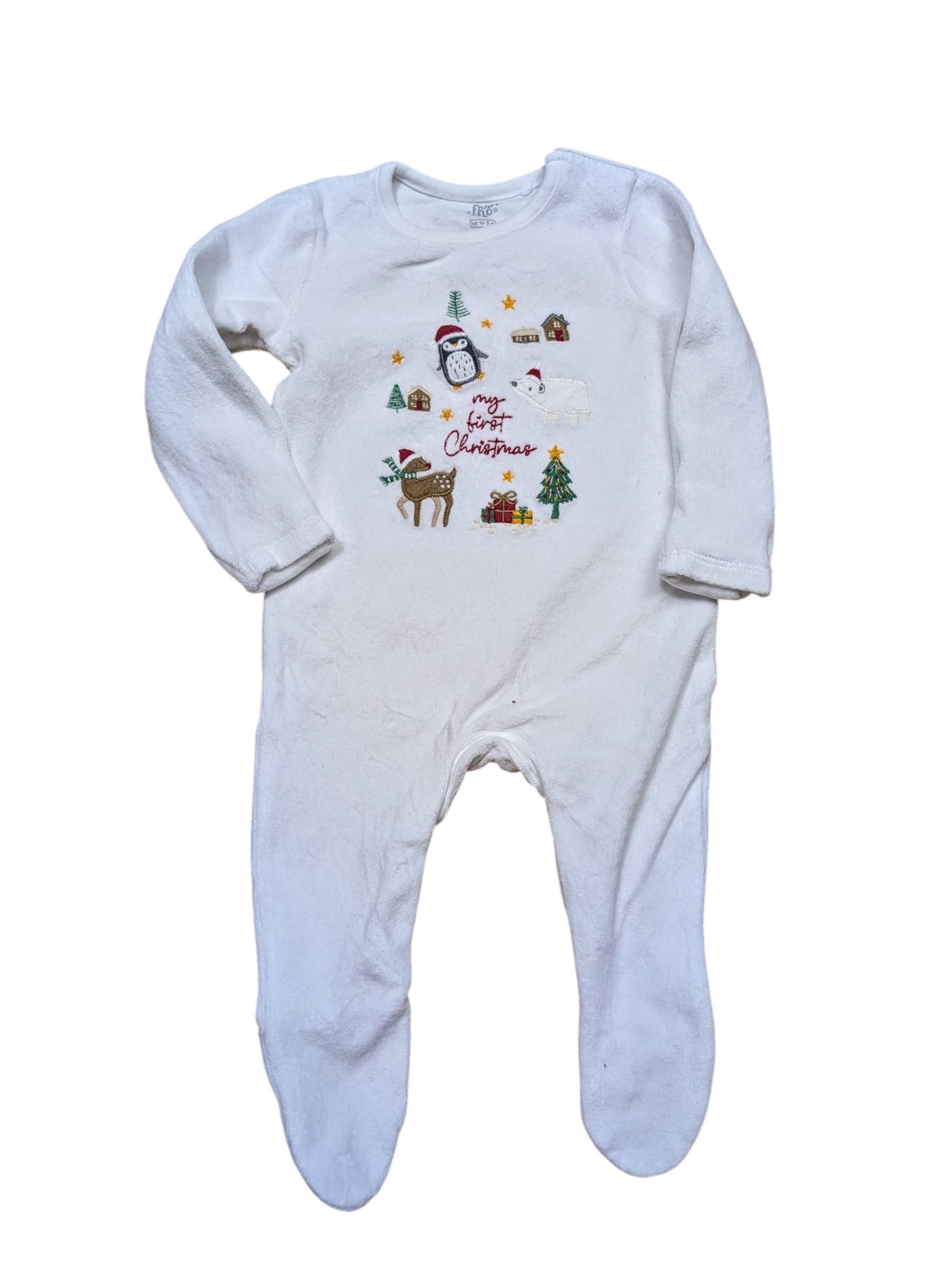 Bilé vánoční dupačky pro kluky secondhand F&F