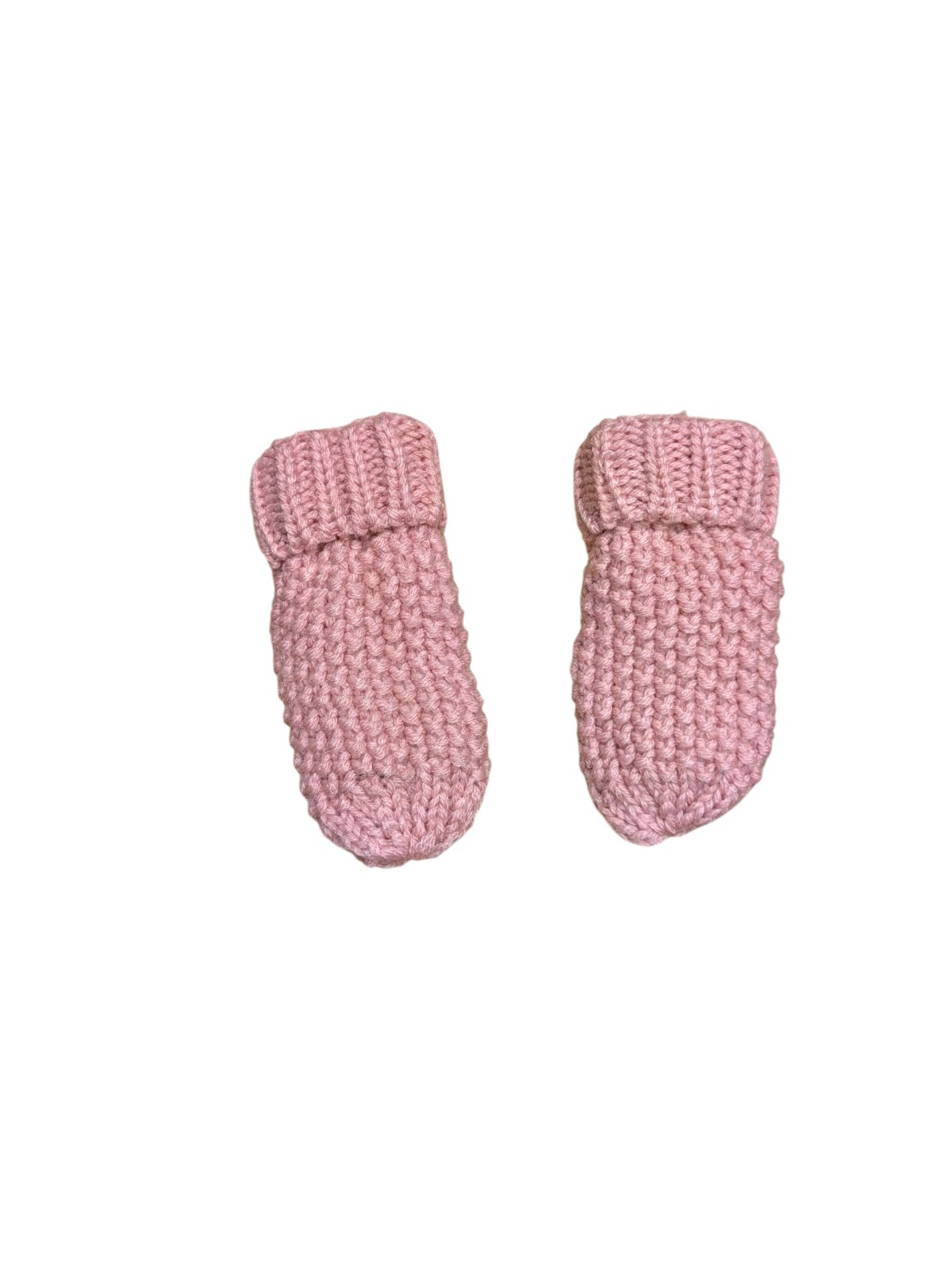 Růžové pletené bezprsté rukavice pro holky secondhand F&F