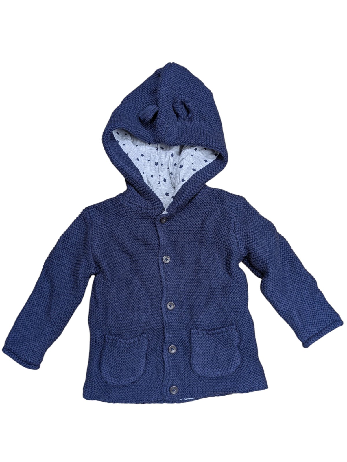 Tmavě modrá pletená bunda pro kluky outlet George
