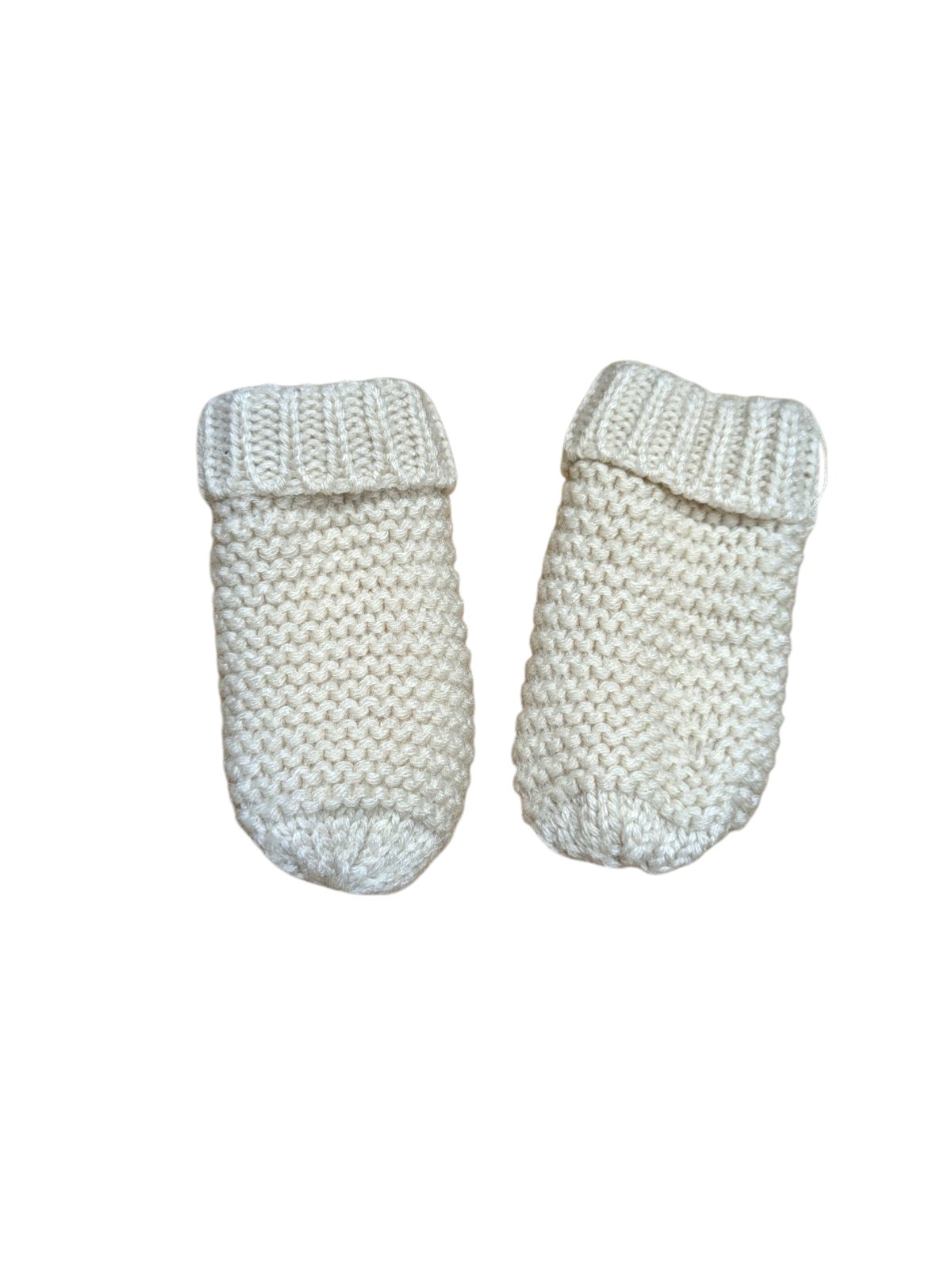 Světlé pletené bezprsté rukavice pro holky secondhand F&F