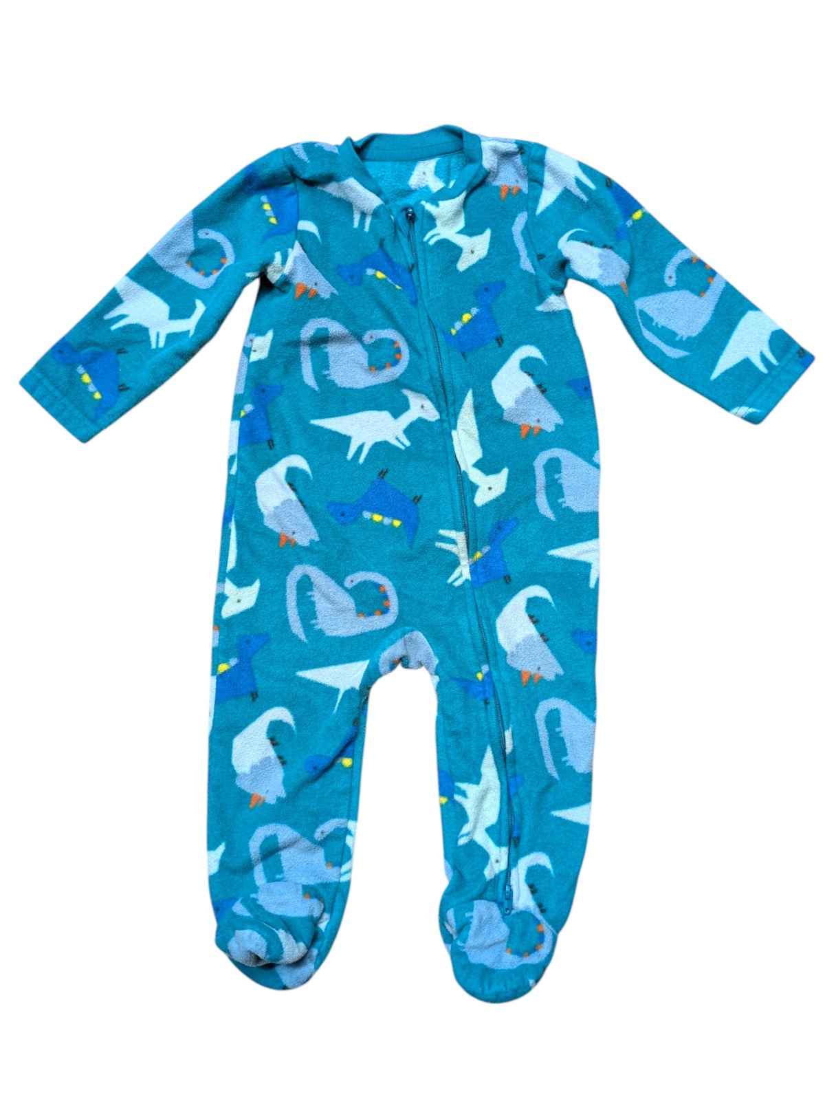 Tyrkysové dupačky teplejší s obrázky pro kluky secondhand Nutmeg