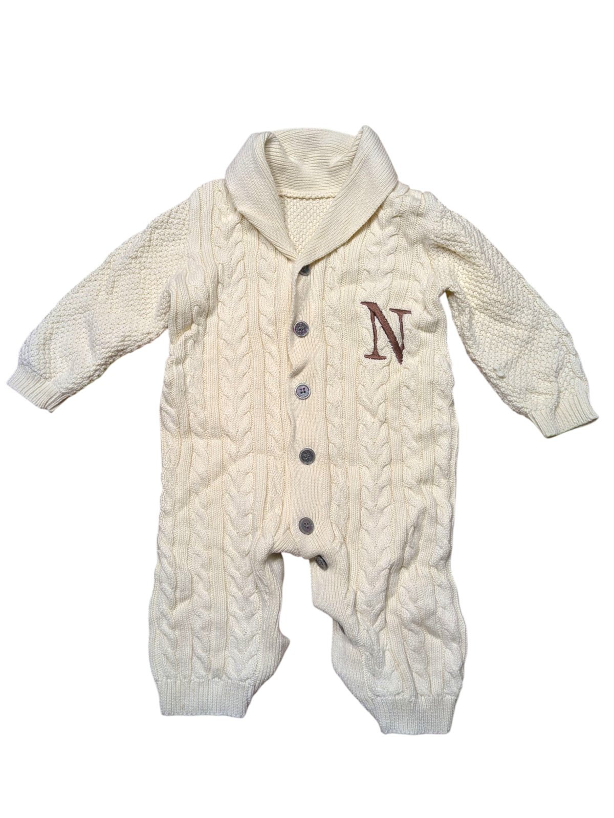 Světlý pletený overal pro kluky secondhand 