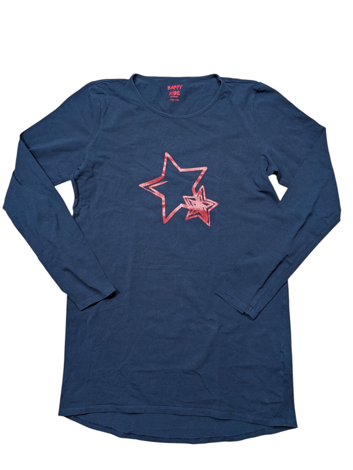 Tmavé triko dlouhé s obrázkem pro holky secondhand Tchibo