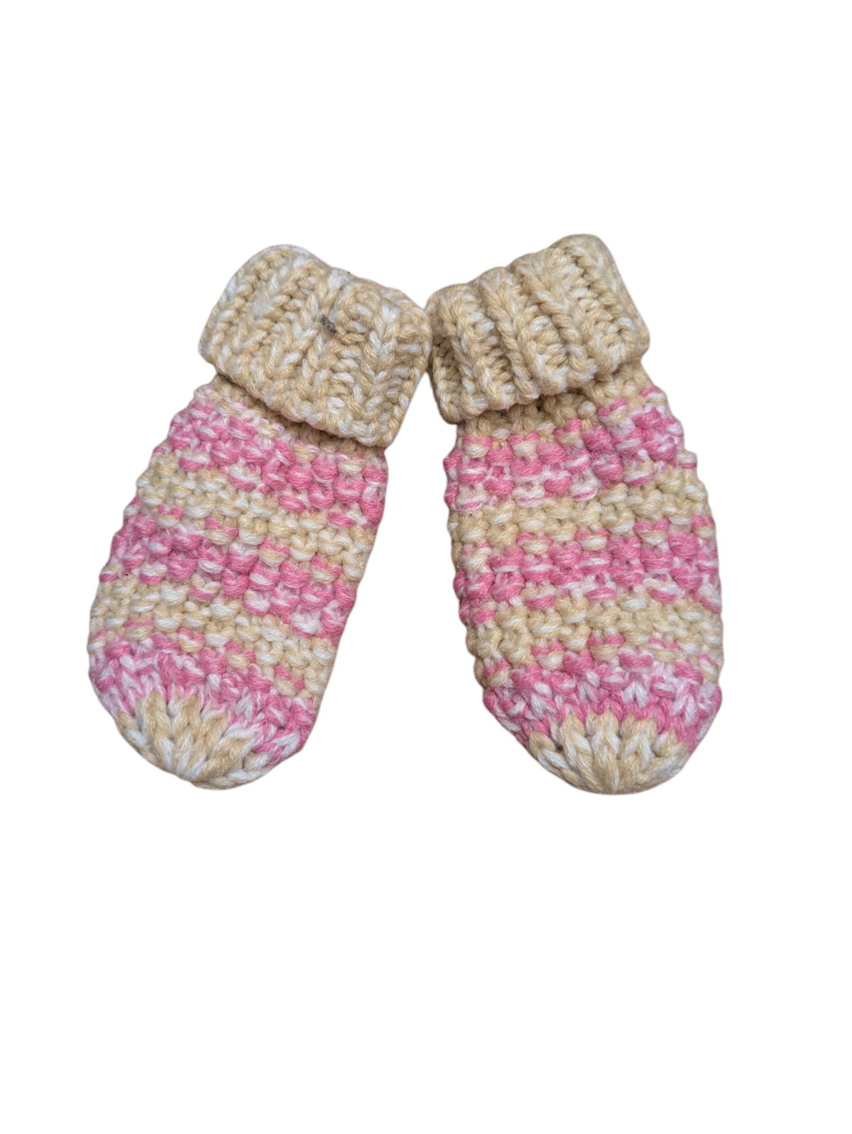 Růžovo béžové pletené rukavice pro holky outlet Deben Ham