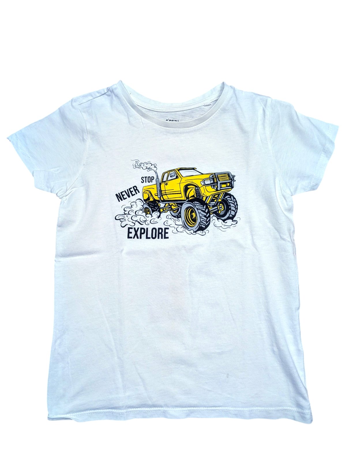 Bílé triko s obrázkem pro kluky secondhand Sinsay