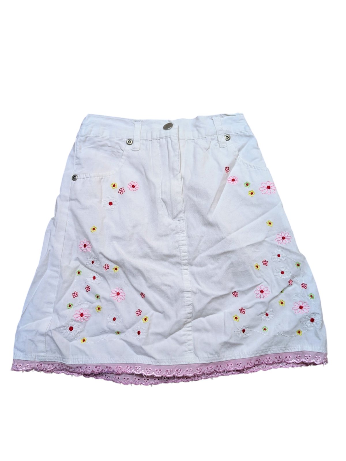 Bílá sukně s kytičkami pro holky secondhand Xmail