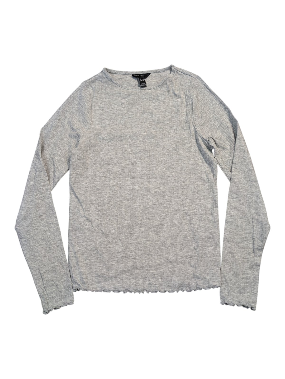 Šedé elastické triko s dlouhým rukávem pro holky New Look