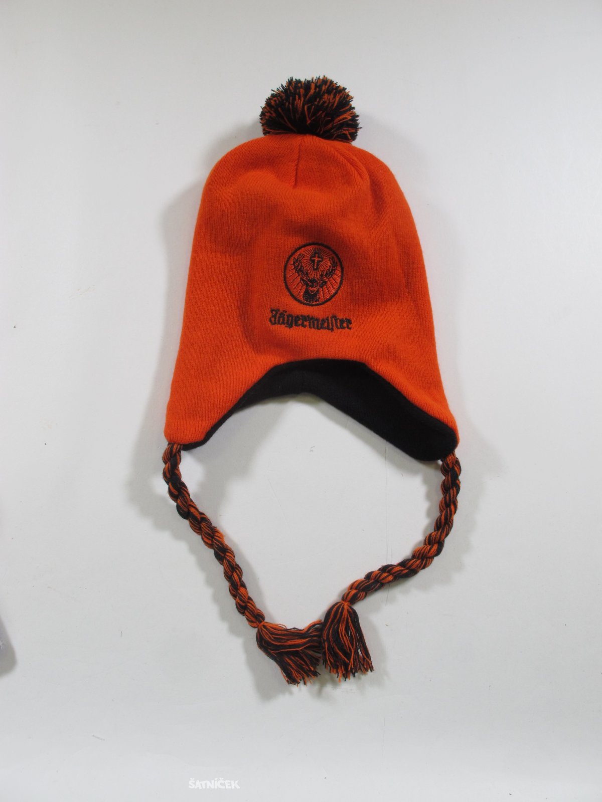 Zimní čepice pro kluky oranžová  oboustraná secondhand