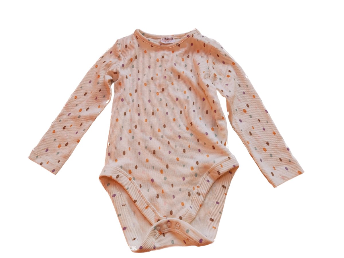 Puntíkaté body s dlouhým rukávem pro holky secondhand F&F