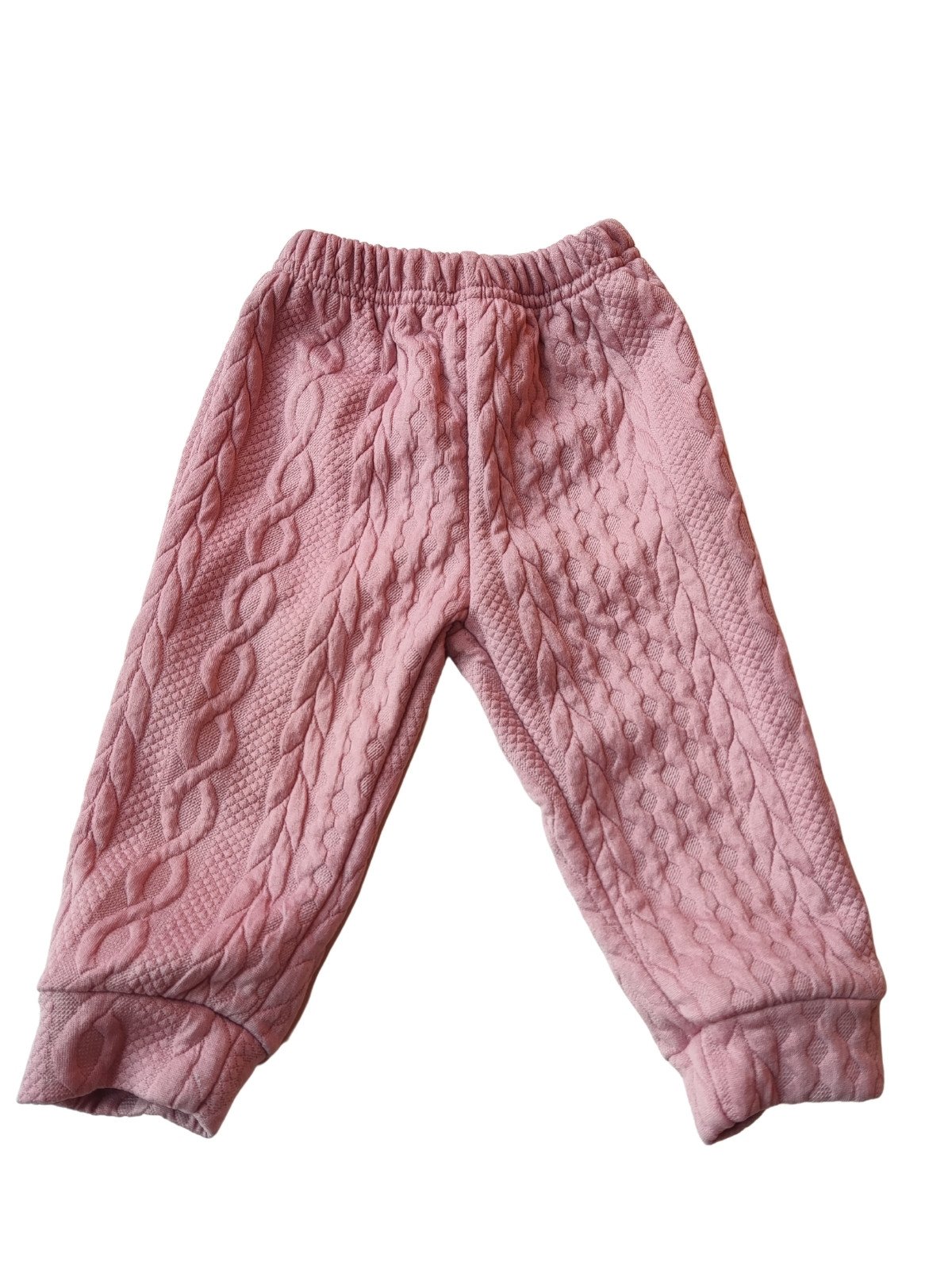Růžové tepláky pro holky se vzorem secondhand Shein