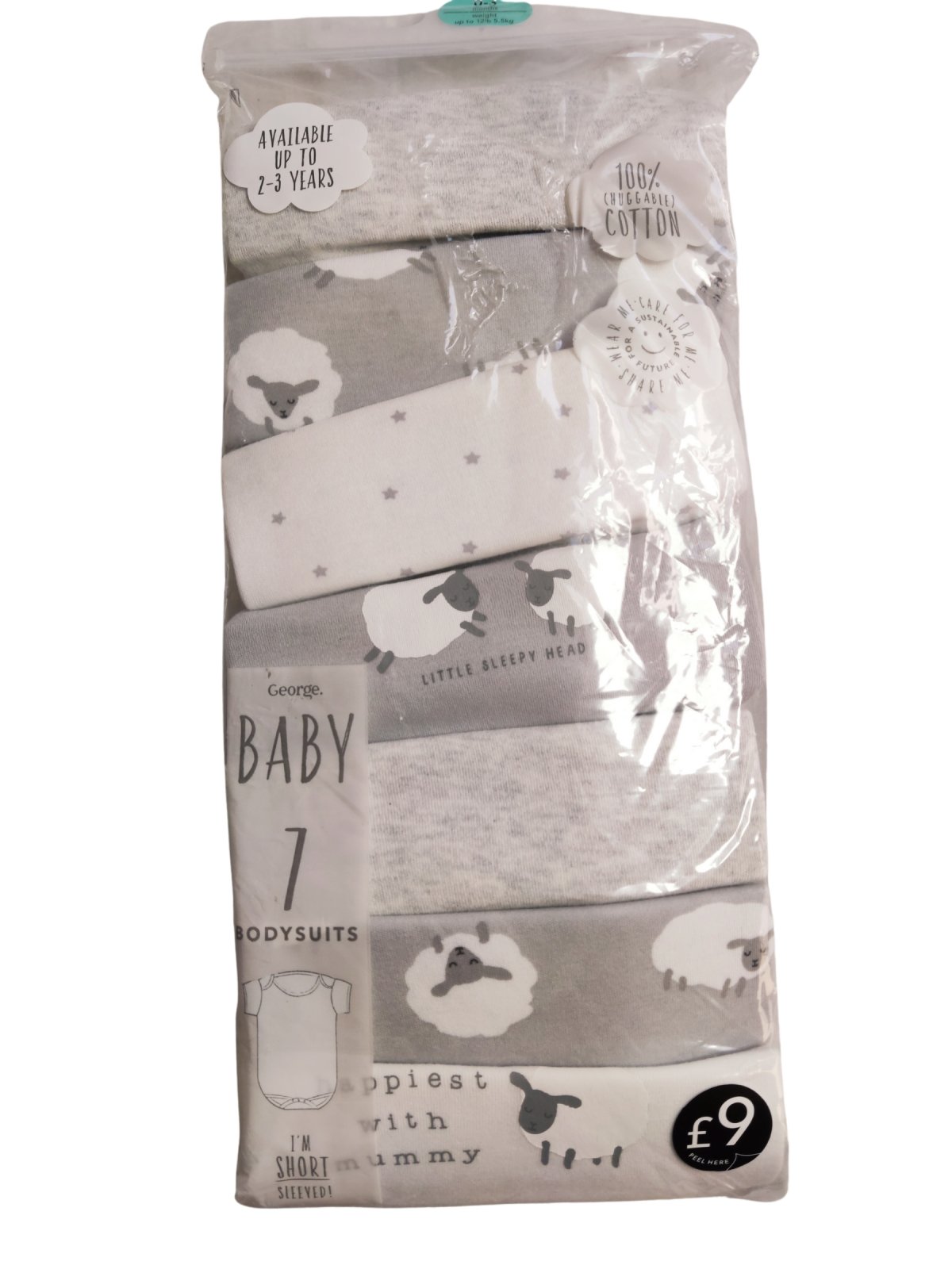 Set 7 body různé barvy pro kluky outlet George