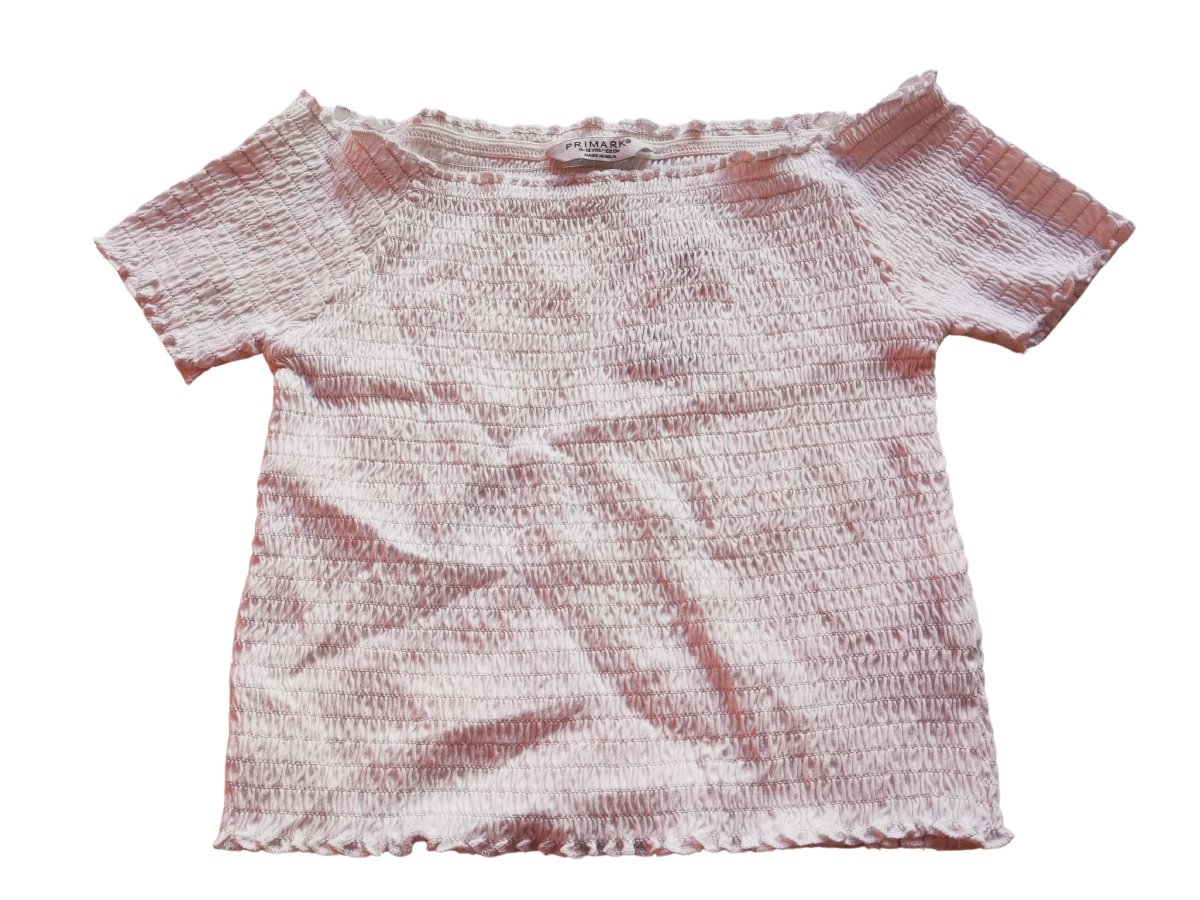 Bílé triko vlnkované pro holky secondhand Primark