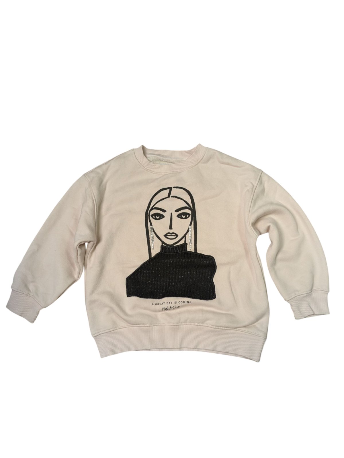 světle růžová mikina pro holky secondhand Zara 