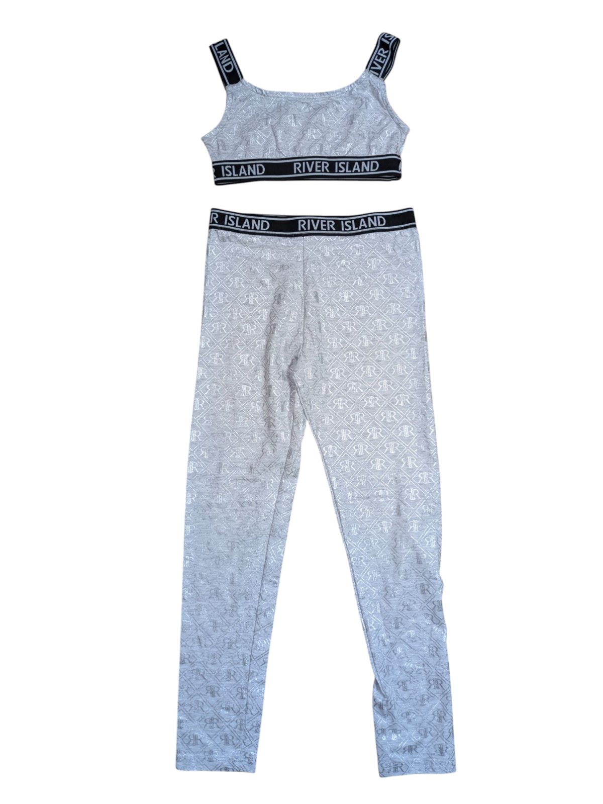 set sportovní podprsenka + sportovní legíny pro holky secondhand river island 