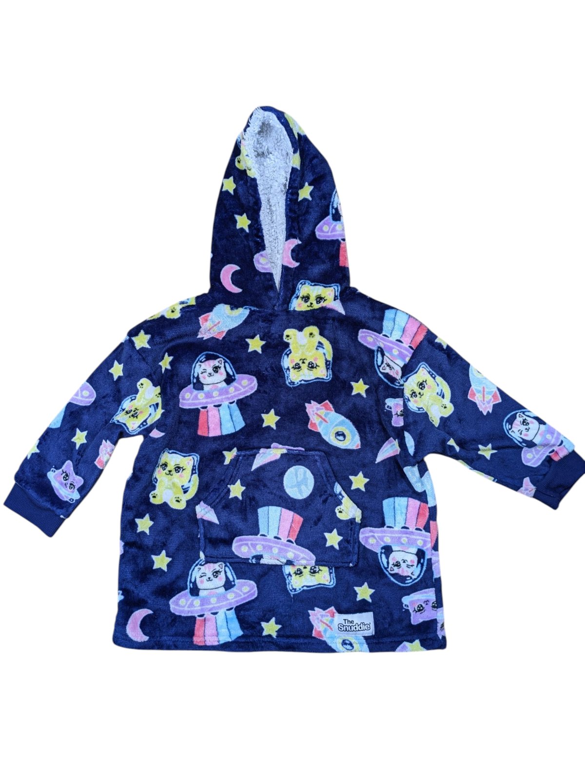 Modrý županová mikina s obrázky pro holky secondhand Primark