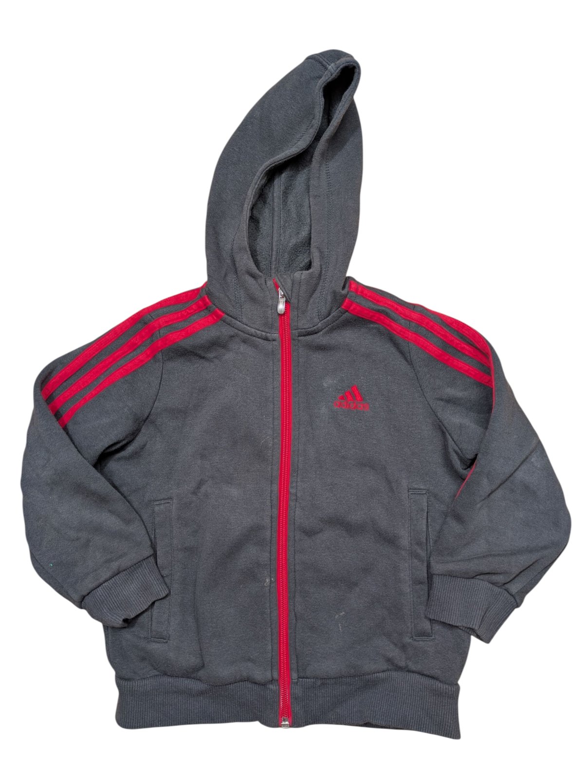 Šedo červená mikina pro kluky secondhand Adidas