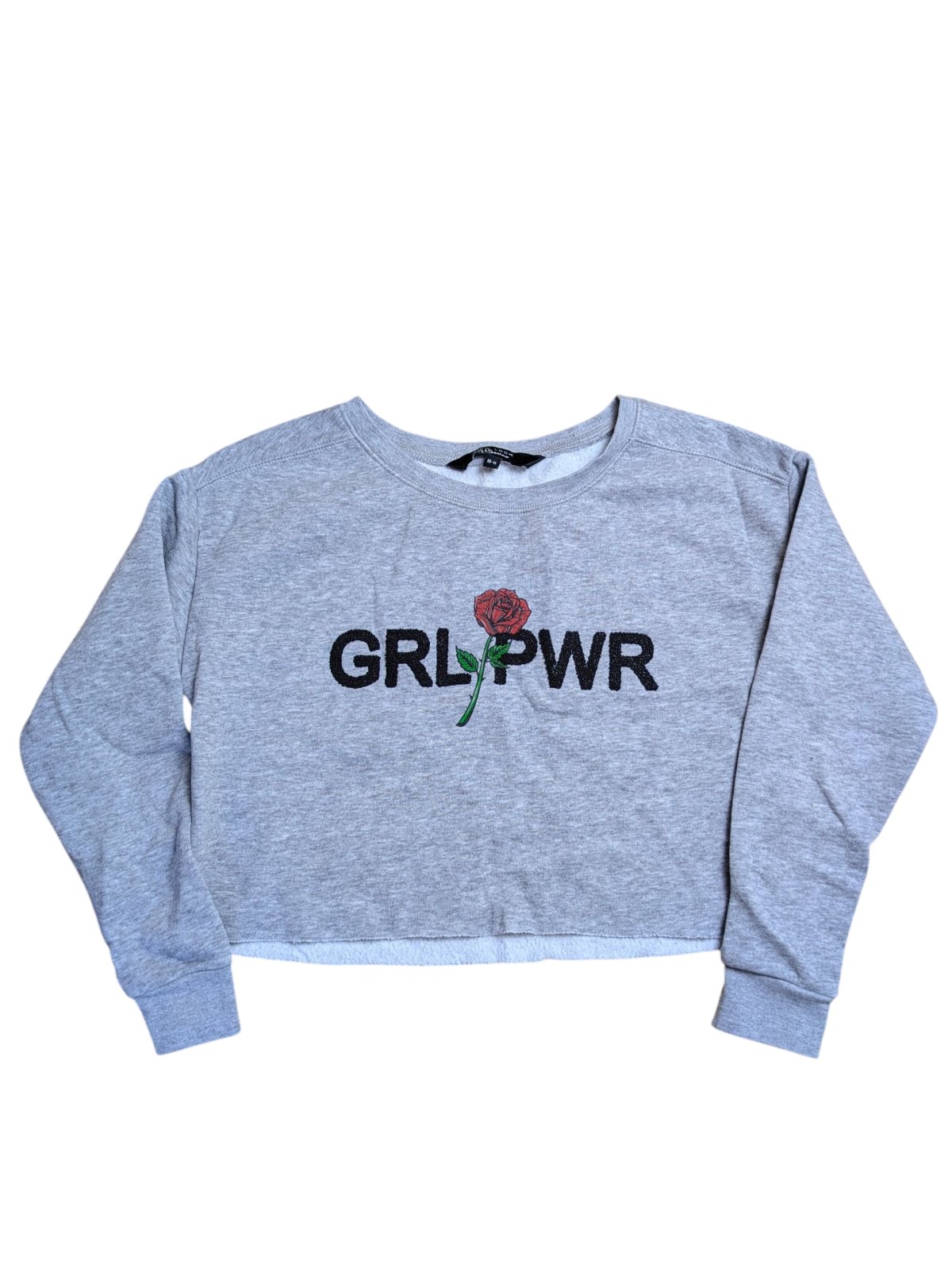 Šedá mikina s obrázkem pro holky secondhand New Look