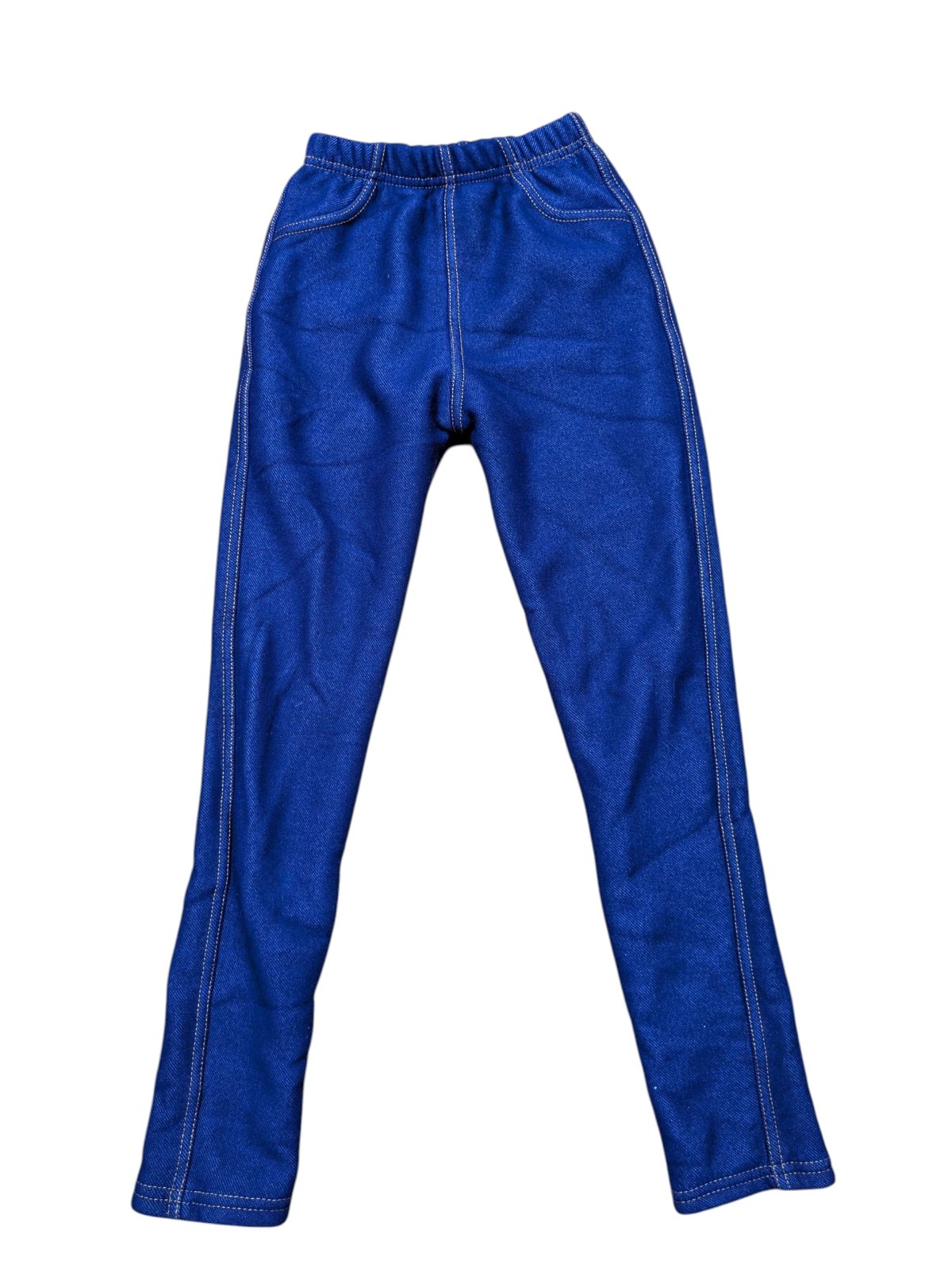 Modré elastické klahoty ve stylu džín pro holky secondhand