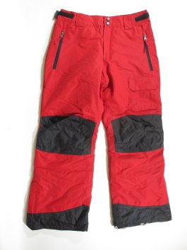 Zimní kalhoty červeno černé secondhand