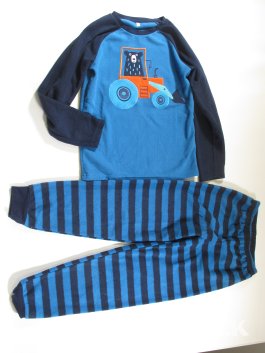 Modré fleesové pyžamo pro kluky secondhand